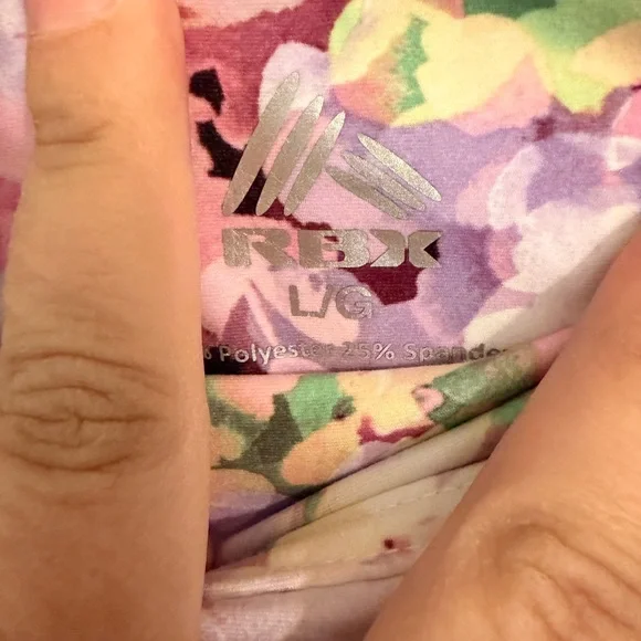 RBX Floral Print Pink & Purple Leggings - Picture 5 of 5